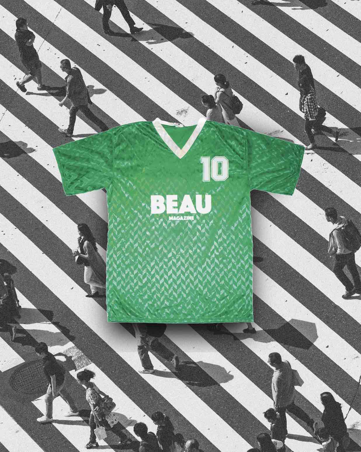 Maillot vintage vert 70'S flocage numéro 10